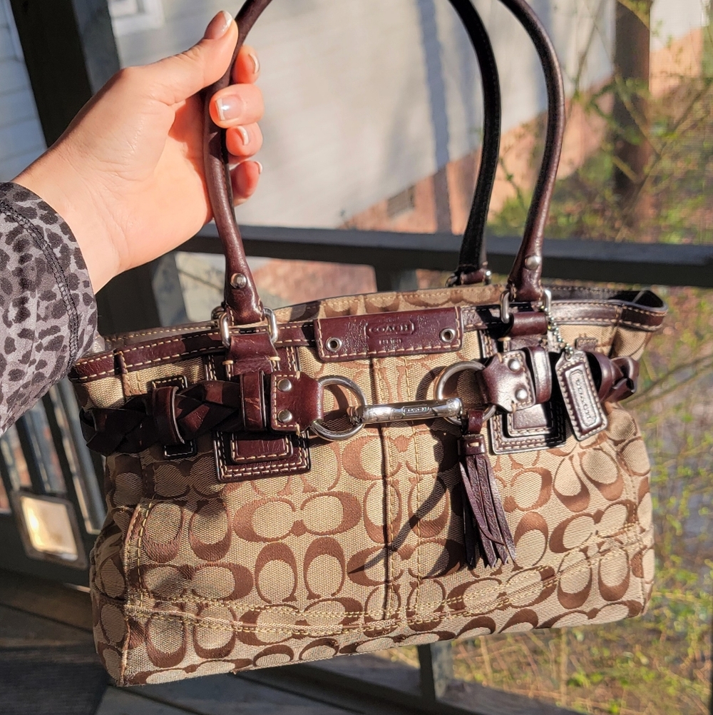 Coach Hampton Braided Shoulder Bag